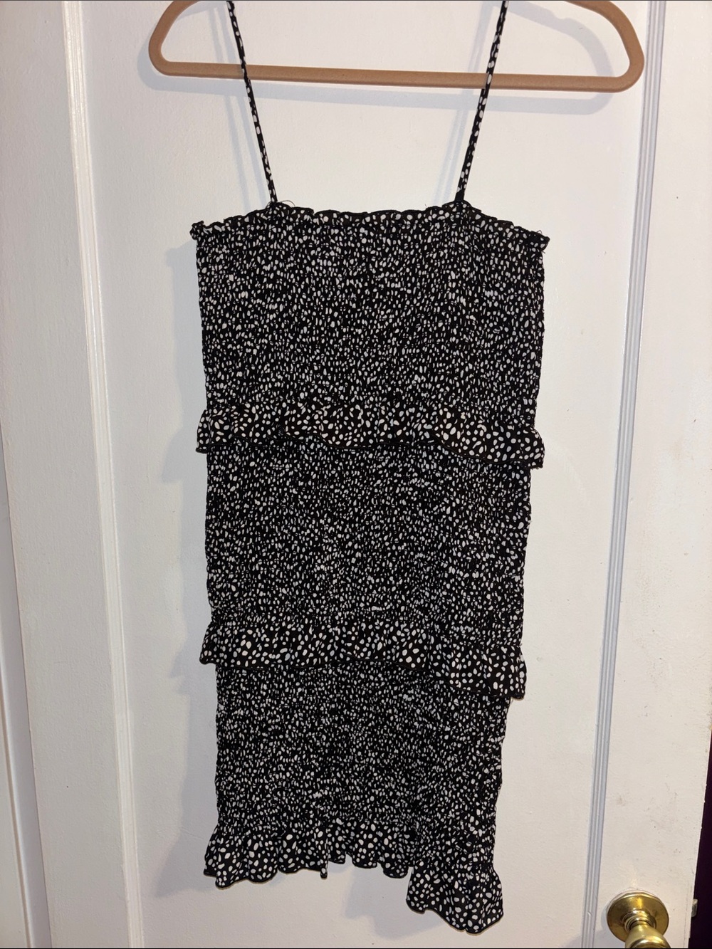 Papaya Black and White Spaghetti Strap Mini Dress